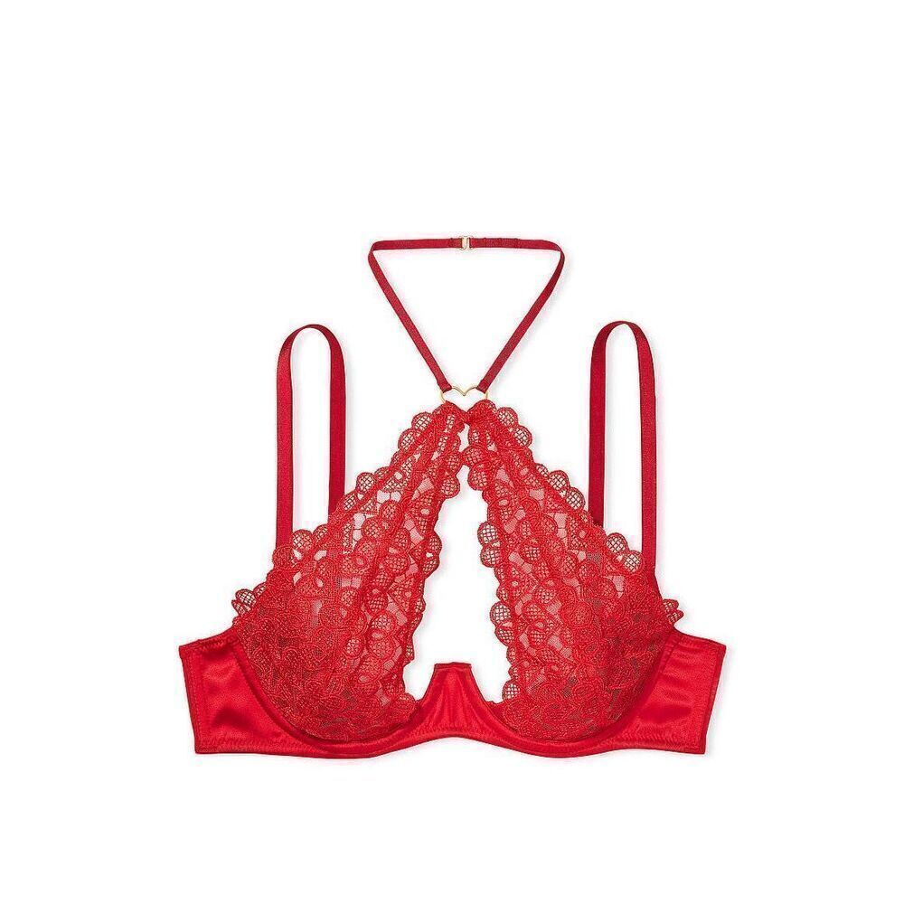 Victoria's Secret Dream Angels Sweetheart Lace Open Cup Halter Bra - Picture 4 of 4